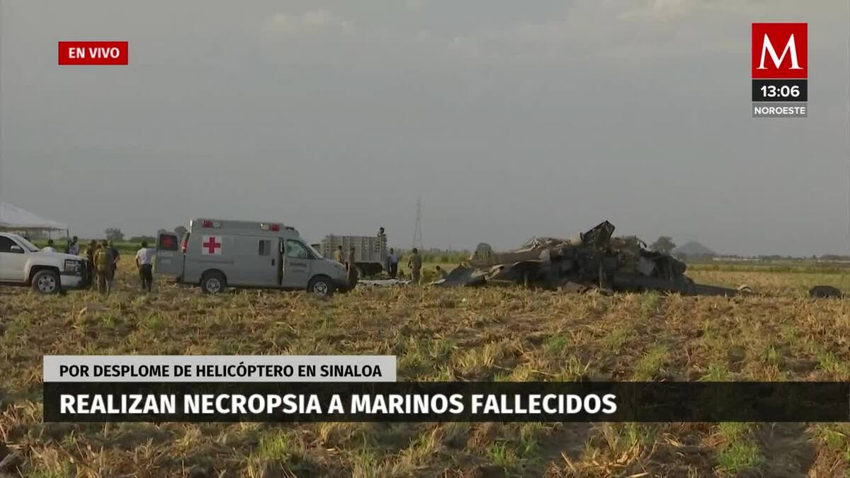 Realizan necropsia a marinos muertos tras desplome de helicóptero