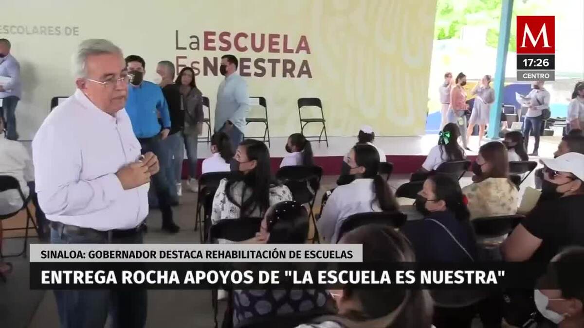 Entrega Rocha apoyos de 'La Escuela es Nuestra'