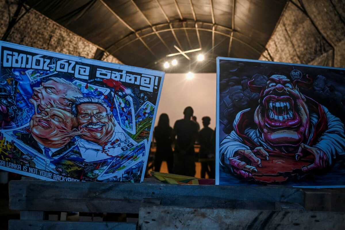Manifestaciones antigubernamentales en Sri Lanka (AFP)