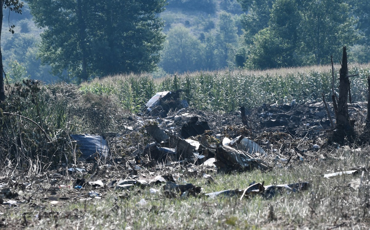 Restos del avión accidentado en Grecia | AFP