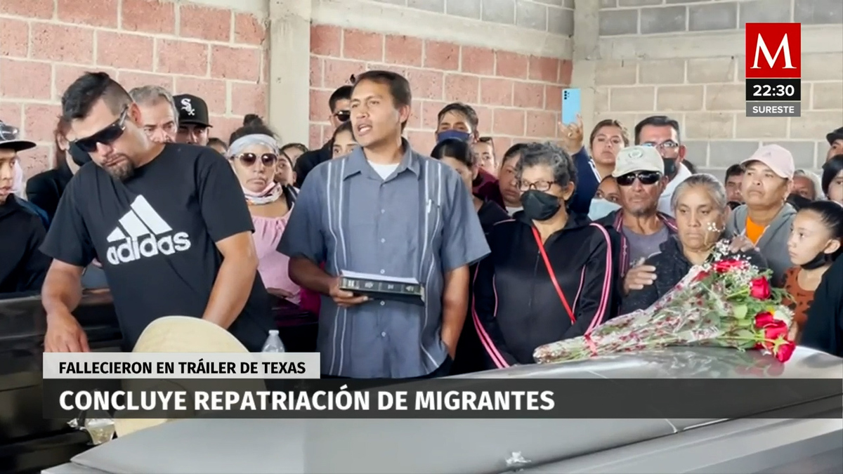 Velan y sepultan a 22 migrantes que murieron en tráiler