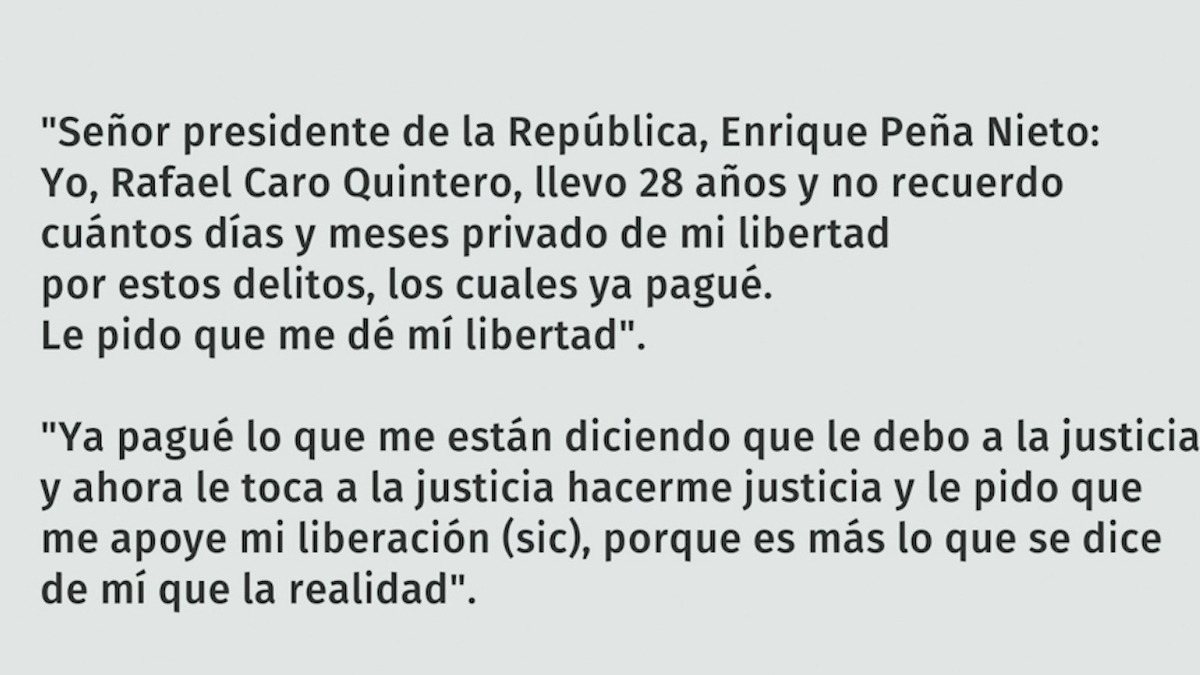 Aristóteles Sandoval intercedió en 2013 por Caro Quintero ante Peña Nieto