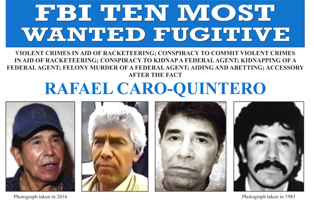 Rafael Caro Quintero sigue estando como una de las personas más buscadas por Estados Unidos. (AP)