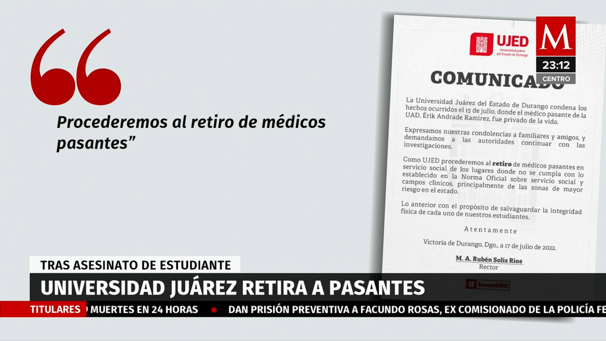 Durango. Servicio Social de médicos pasante en Gómez Palacio y capital