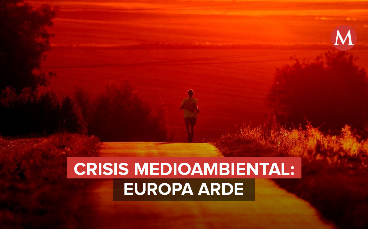 Los intensos grados de calor afectan a Europa. | Foto: AP; Diseño: Antonio Texta