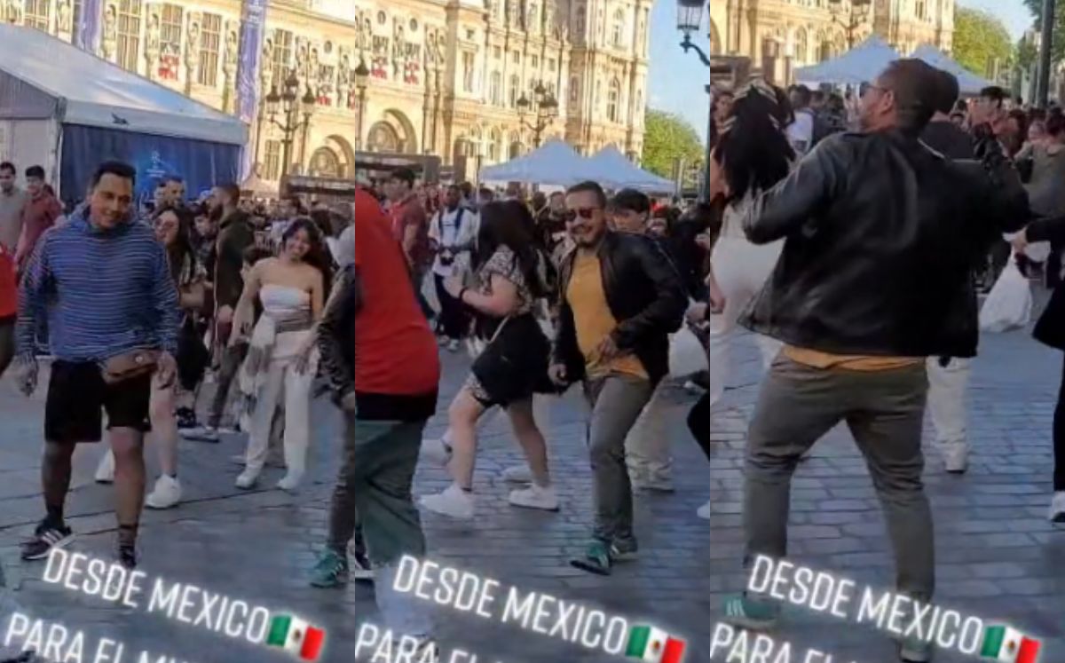 Mexicanos enseñan 'Payaso de rodeo' en Francia (TikTok).