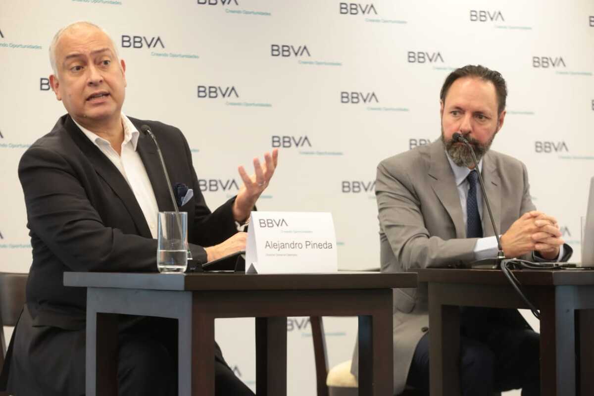 Conferencia de prensa en dónde abordaron el papel de BBVA y Open Pay en el desarrollo de los negocios adquirientes en México. Foto: Jesús Quintanar