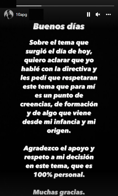 Gignac no se ha vacunado