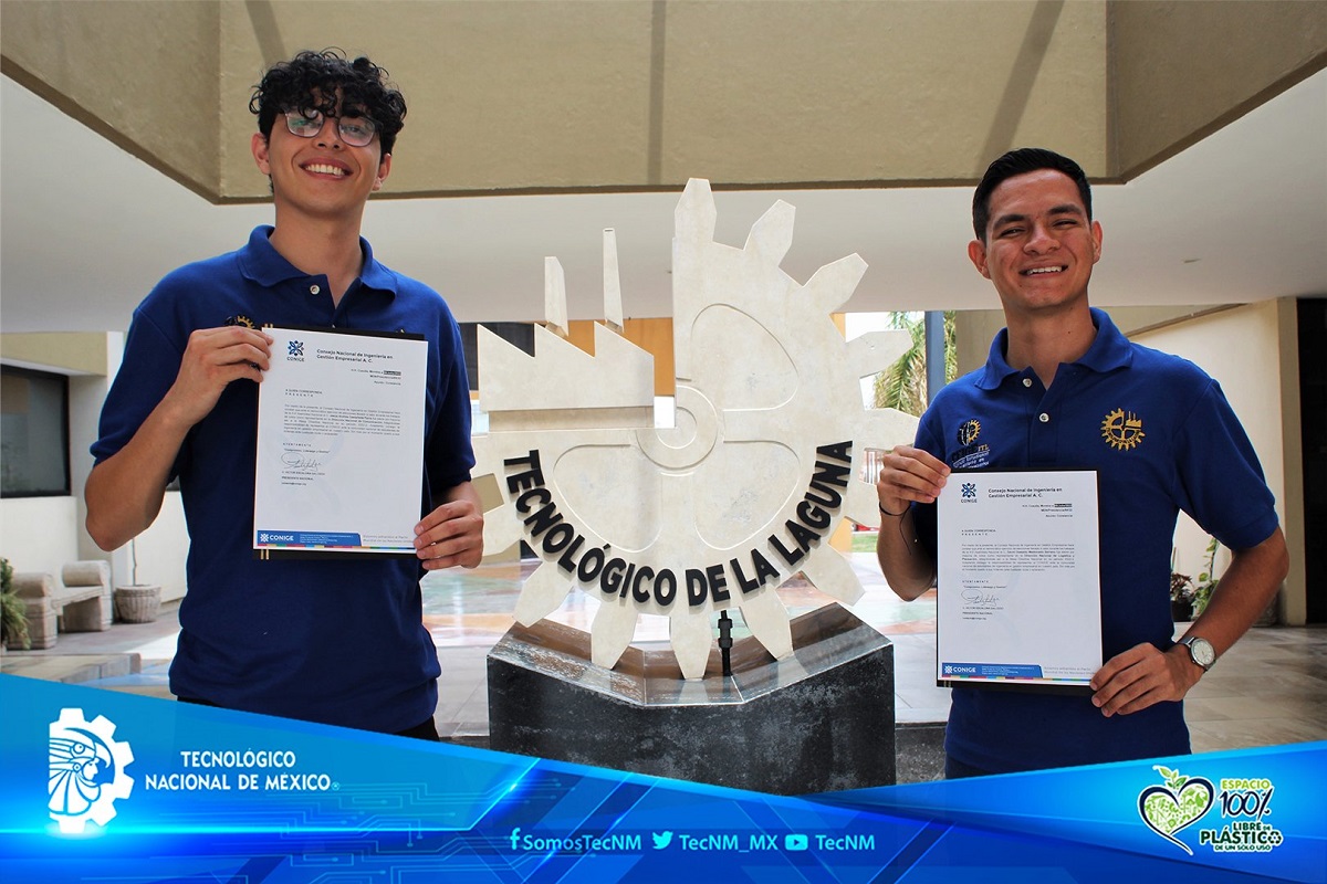 Jesús Andrés Castañeda Parra y David Oswaldo Maldonado Serrano, estudiantes de Ingeniería en Gestión Empresarial. (cortesía)