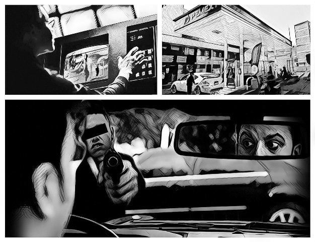 El ladrón fue atropellado tras asaltar a un conductor.