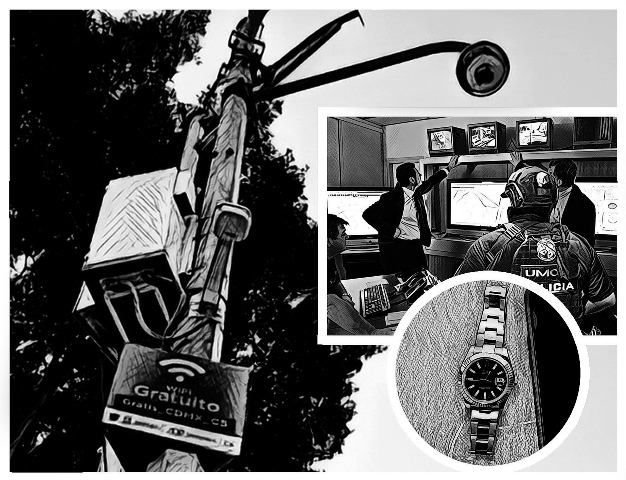 El ladrón fue captado por cámaras de seguridad. | Ilustración: Juan Carlos Fleicer