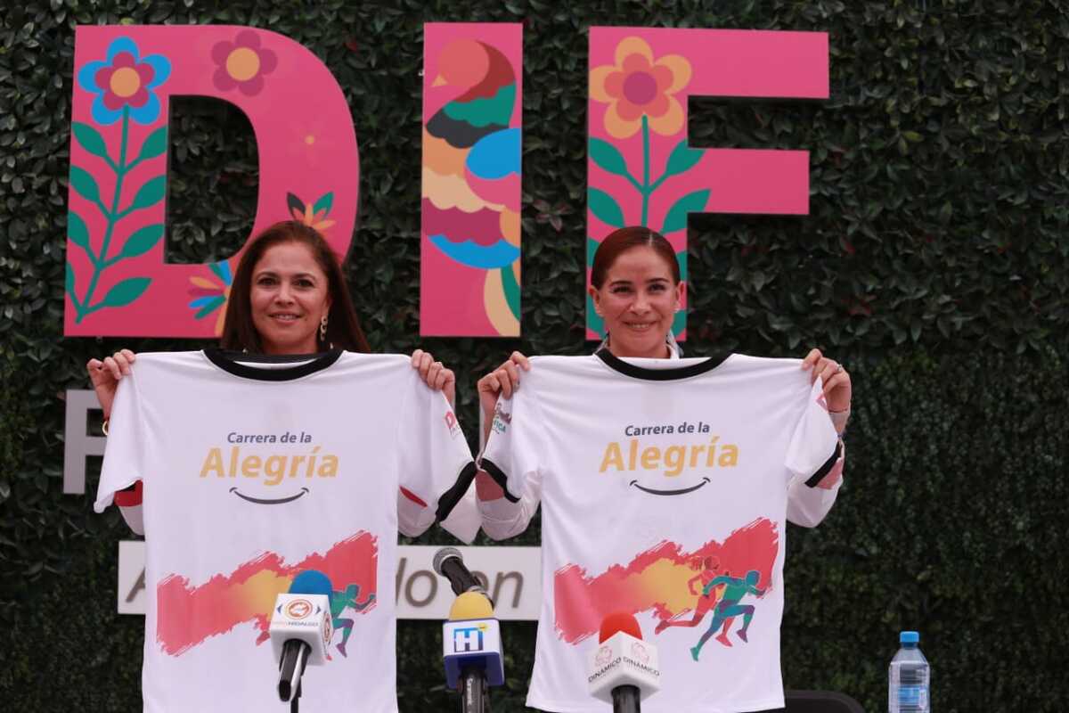 La presidenta del patronato del DIF Pachuca Barbara Montaño, dio a conocer los detalles de la "Carrera por la Alegría" (Jorge Sánchez)