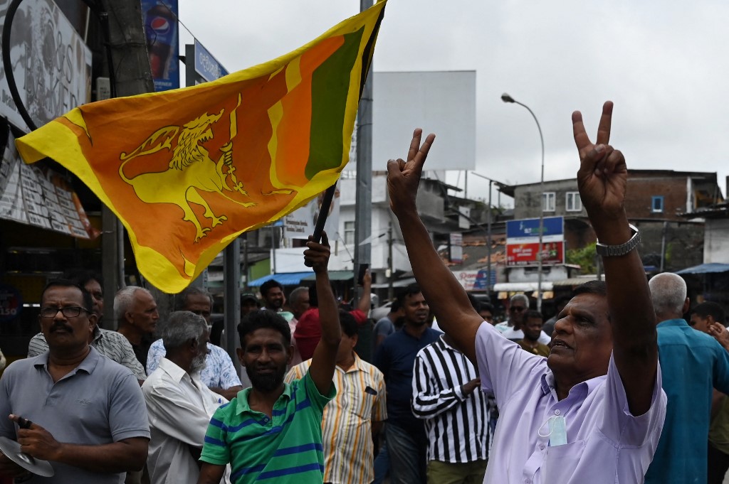 Las protestas en Sri Lanka se deben al colapso económico del país. (AFP)