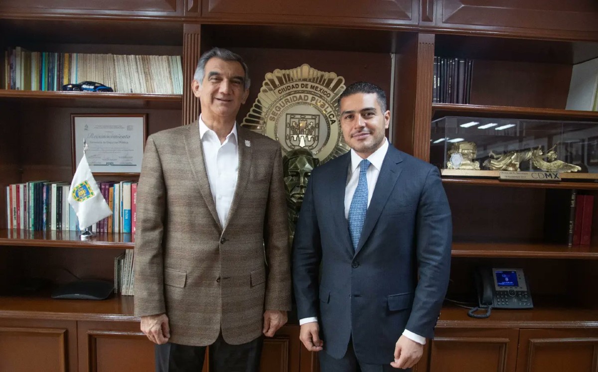 Américo Villarreal y el secretario de Seguridad Ciudadana de la Ciudad de México, Omar García Harfuch
