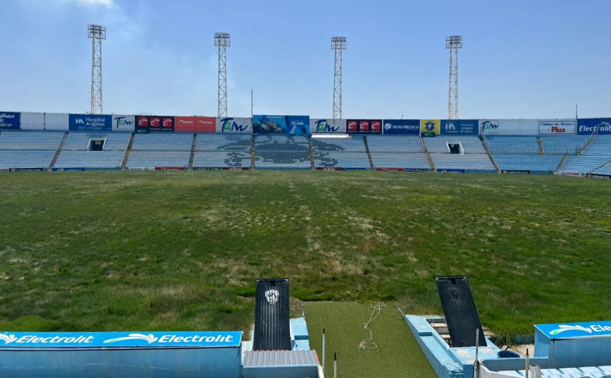 Estadio Tamaulipas luce en abandono tras la partida de la Liga de Expansión Mx.