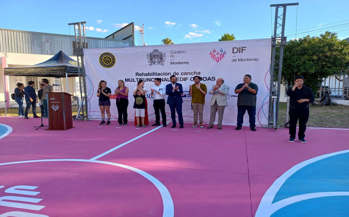 Inaugura DIF de Monterrey primer cancha multifuncional. | Especial