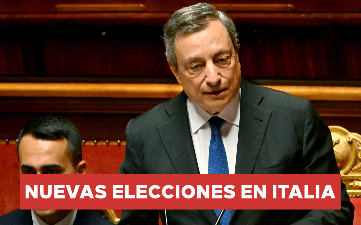 Italia irá a nuevas elecciones tras la salida de Mario Draghi. (AFP / Ilustración)