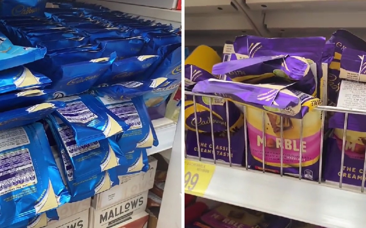 La usuaria grabó los chocolates derretidos al interior de la tienda. | Tiktok