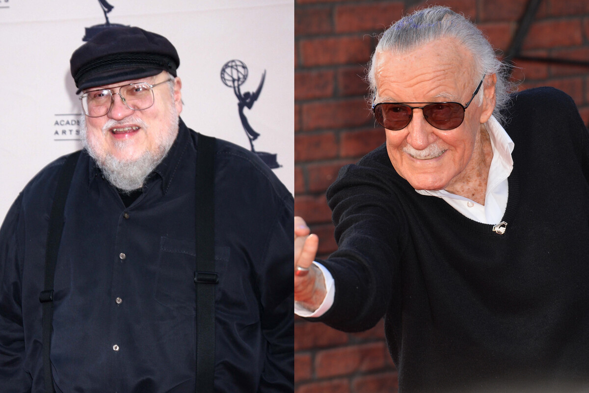George R. R. Martin vía s_bukley / Shutterstock.com y Stan Lee vía Featureflash Photo Agency / Shutterstock.com