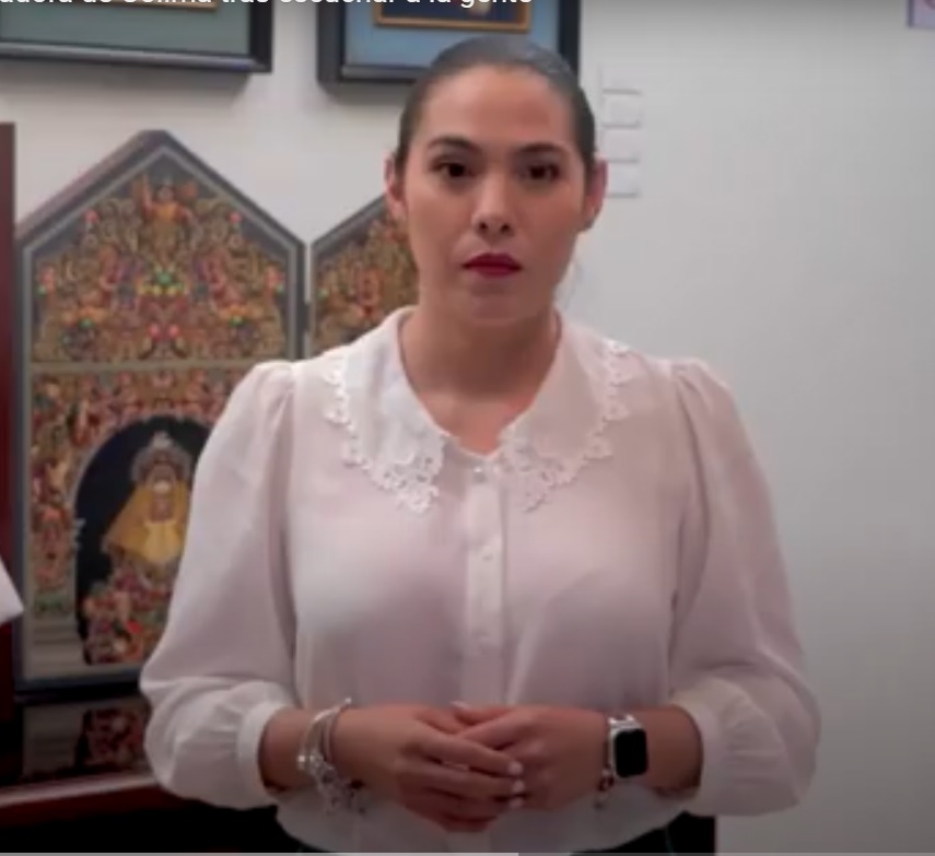 La gobernadora de Colima, Indira Viscaíno. (Captura)