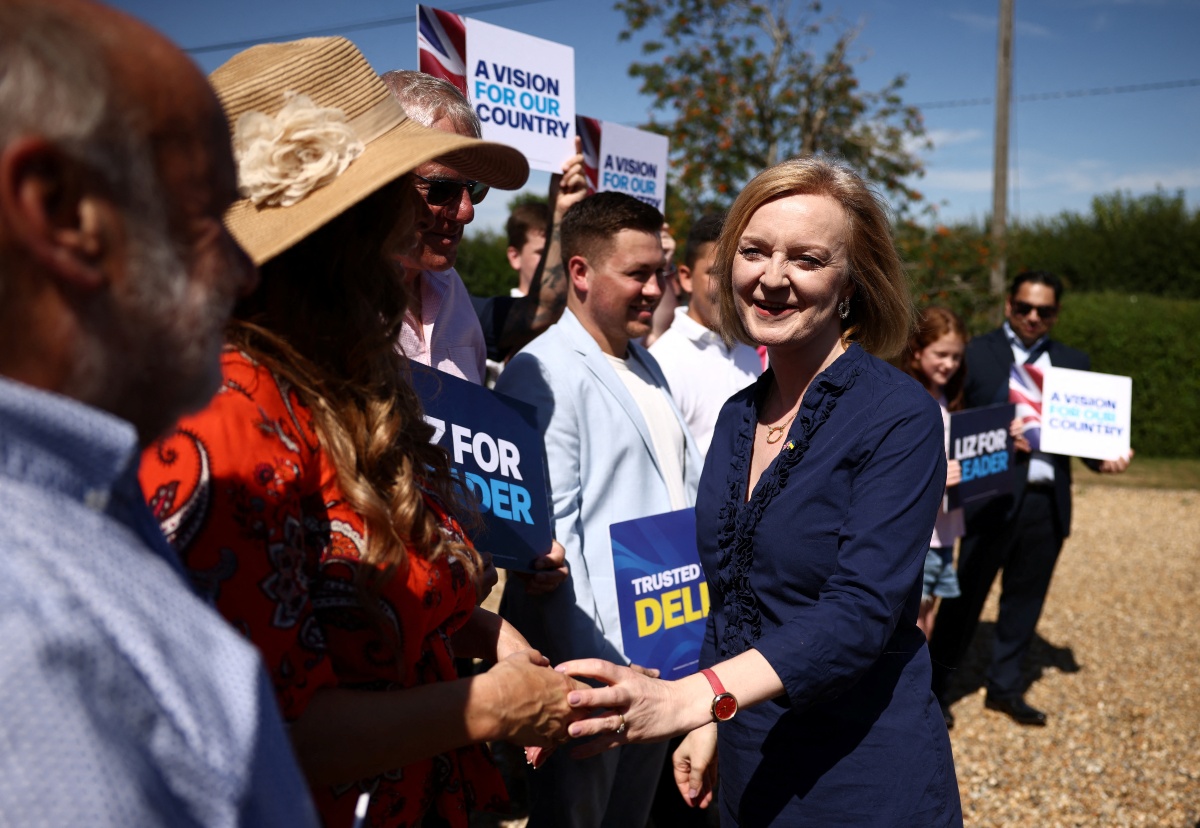 Liz Truss, candidata a primer ministro de Reino Unido. (Reuters)