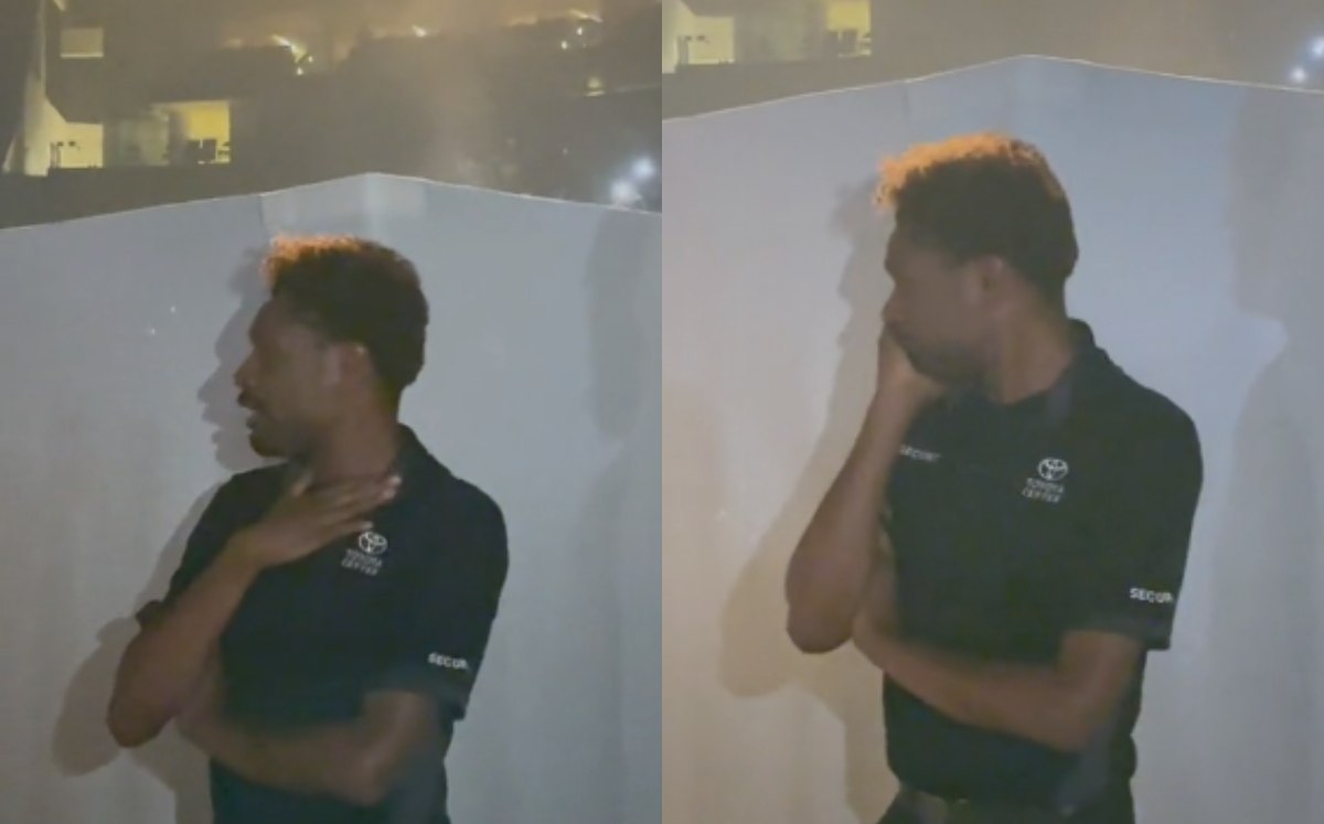 Guardia de seguridad llora durante concierto de Kendrick Lamar