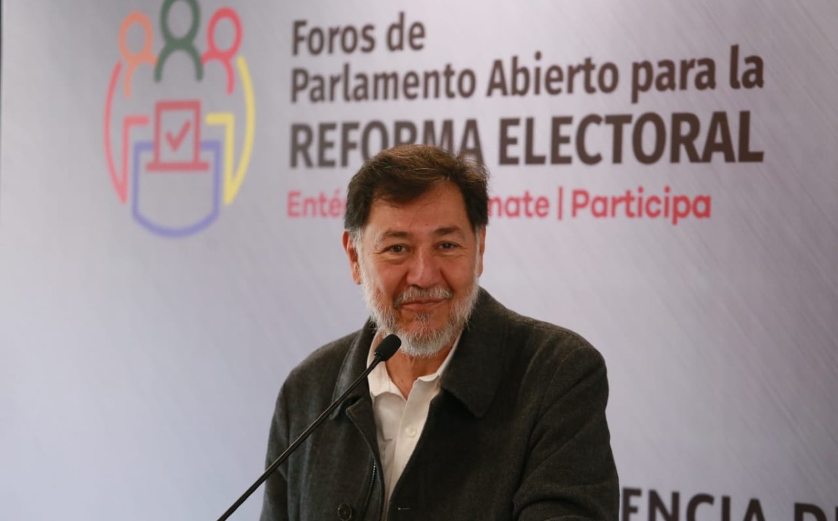 Fernández Noroña en conferencia de prensa. | Octavio Hoyos
