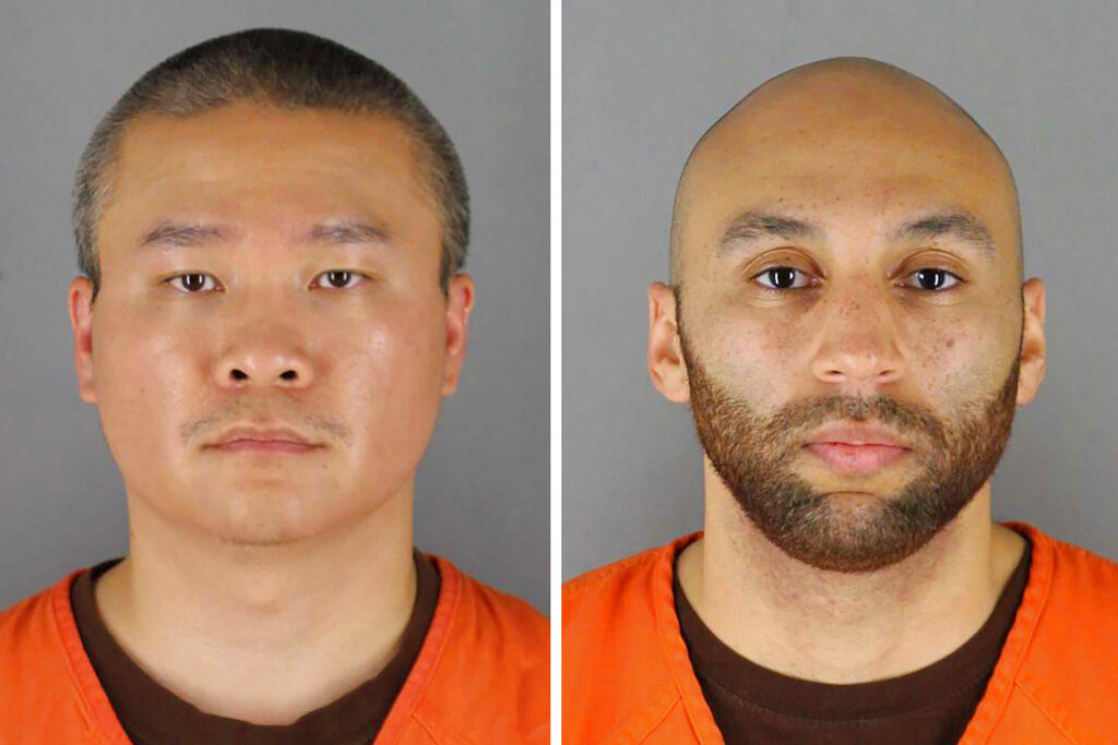 Alexander Kueng y Thou Tao fueron condenados a tres años de prisión por la muerte de George Floyd. (AP)