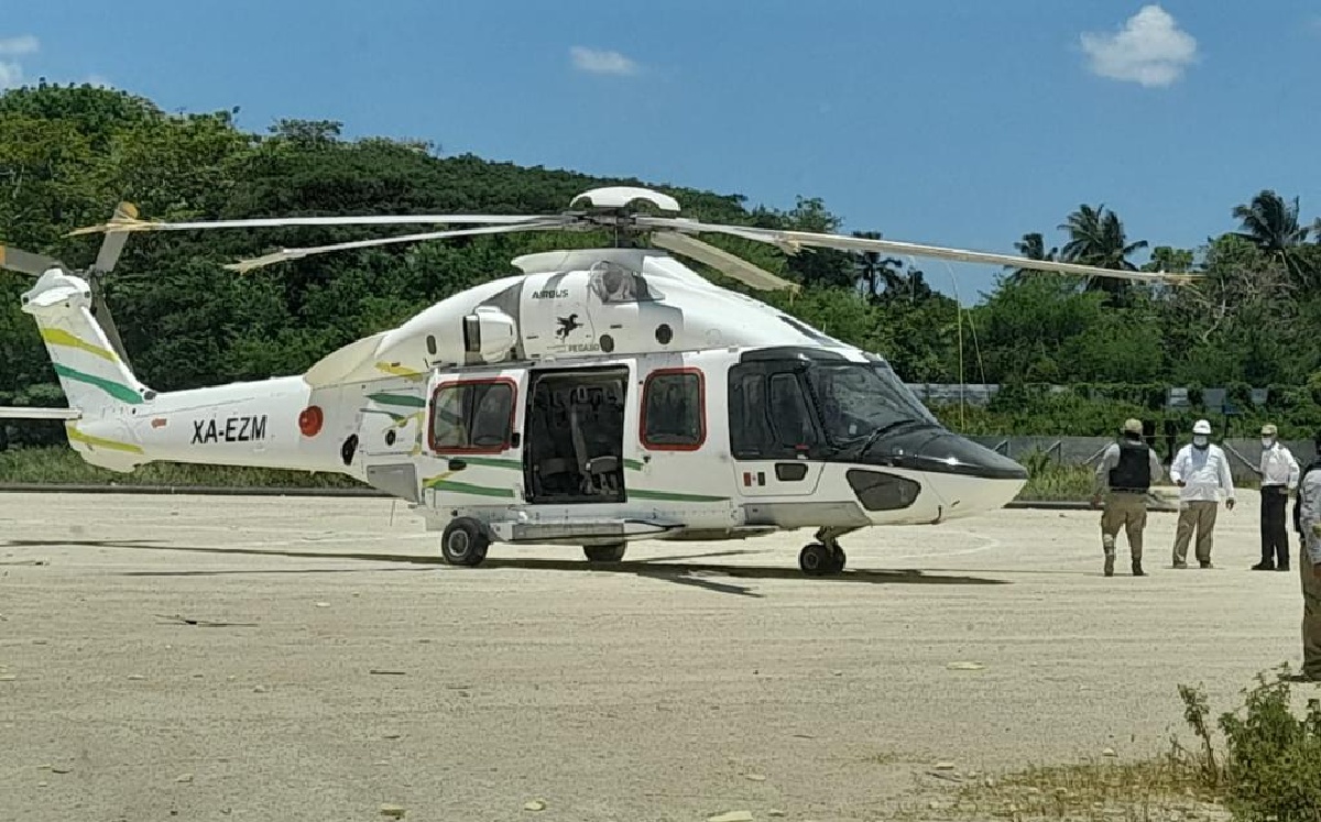 Incidente durante aterrizaje de helicóptero en Pemex