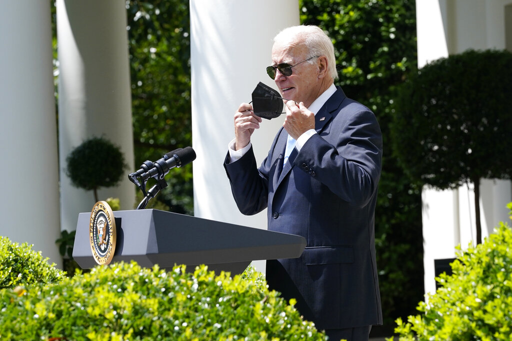 Joe Biden, presidente de Estados Unidos, en su anuncio de regreso al trabajo. (AP)