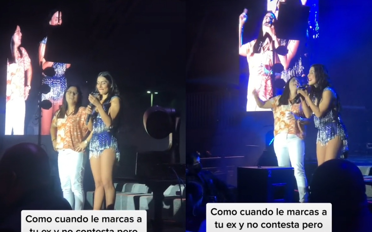 María León sube a fan al escenario