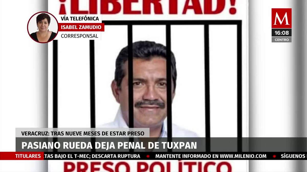 Pasiano Rueda sale del Penal de Tuxpan, Veracruz