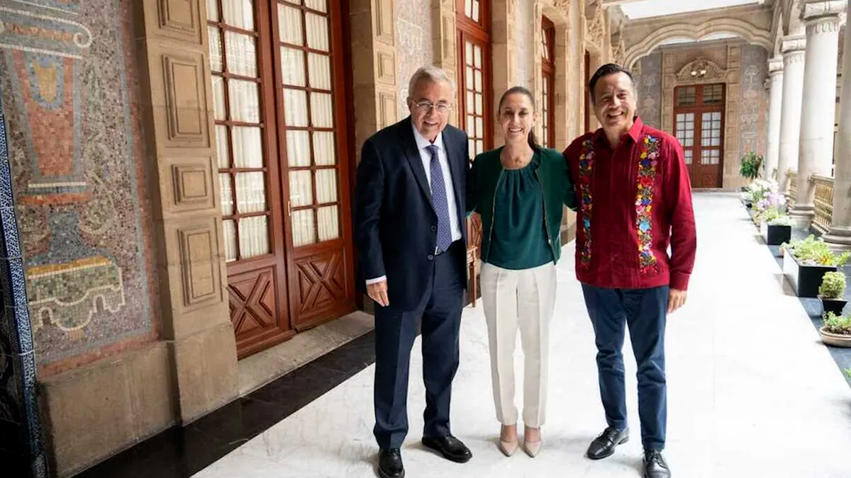 Sheinbaum se reúne con gobernadores de Veracruz y Sinaloa