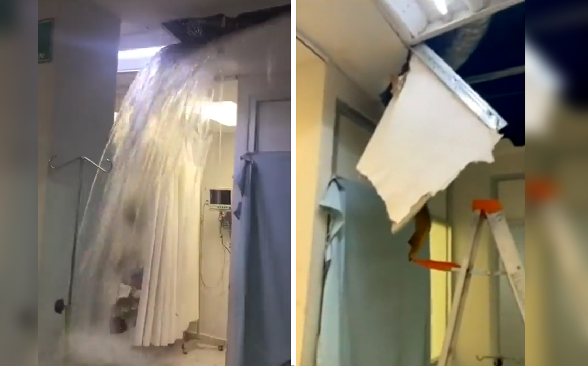 Las afectaciones en el hospital fueron difundidas en redes sociales. | Especial