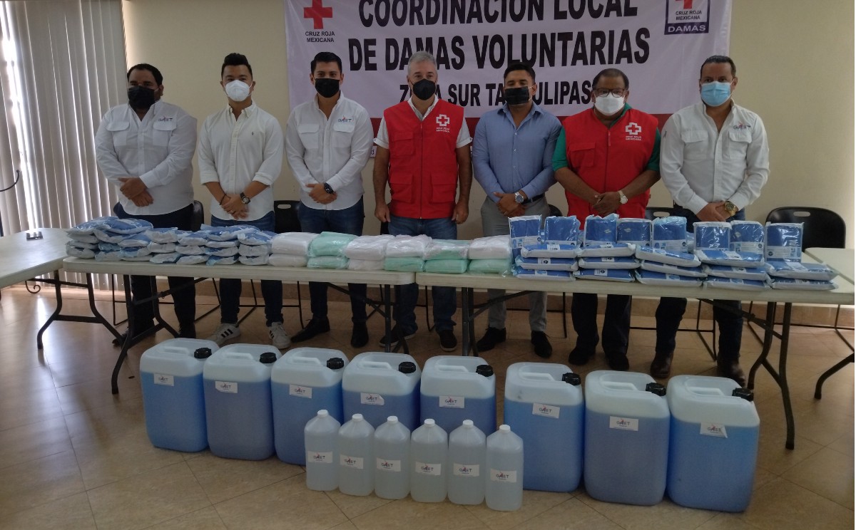 El GAET entregó insumos para la Cruz Roja Delegación Tampico.