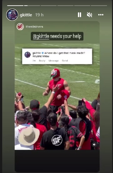 George Kittle es aficionado a la lucha libre mexicana
