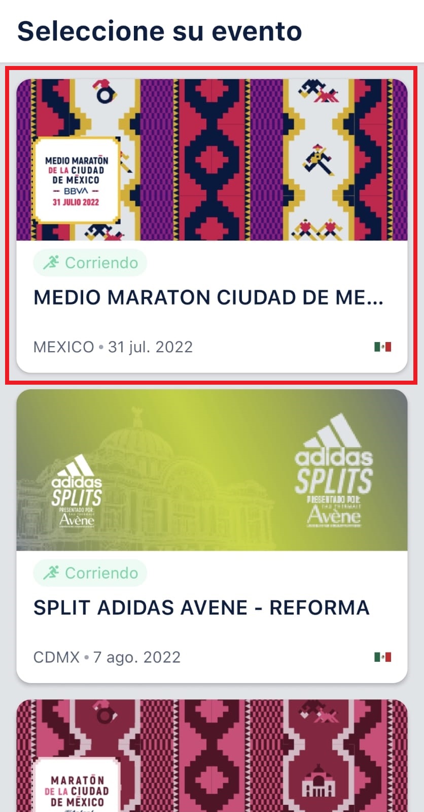 Aplicación del Medio Maratón de la CdMx 2022