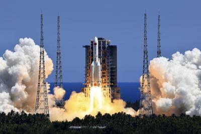 La aeronave Larga Marcha-5B es de China. | AP