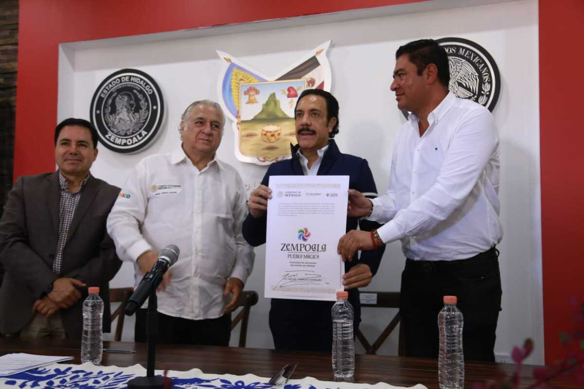Miguel Ángel Torruco secretario de Turismo Federal y Omar Fayad gobernador de Hidalgo ratifican a Zempoala cómo Pueblo Mágico (Jorge Sánchez)