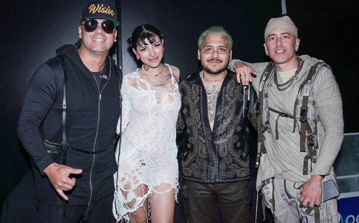 Nodal y Cazzu asistieron a concierto de Wisin y Yandel (Instagram).