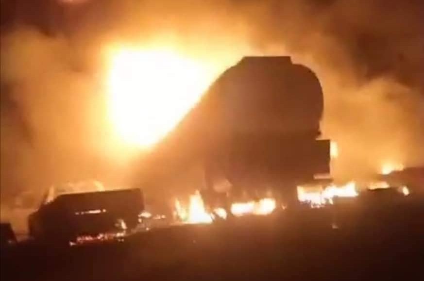 La explosión ocurrió en Libia. | Captura video redes sociales