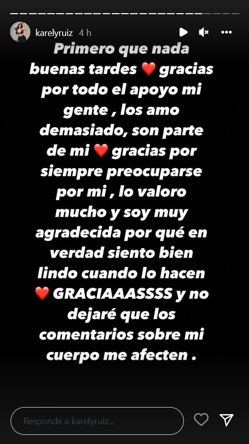 Karely Ruiz contesta críticas