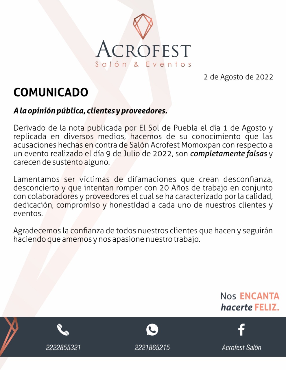 Rechaza salón social en Cholula irregularidades