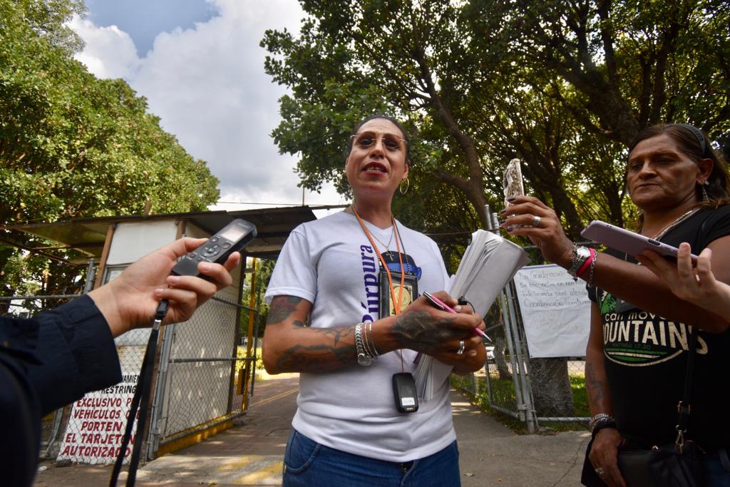 Kenya Cuevas  acudió como testigo protegida a la audiencia. (Haarón Álvarez)