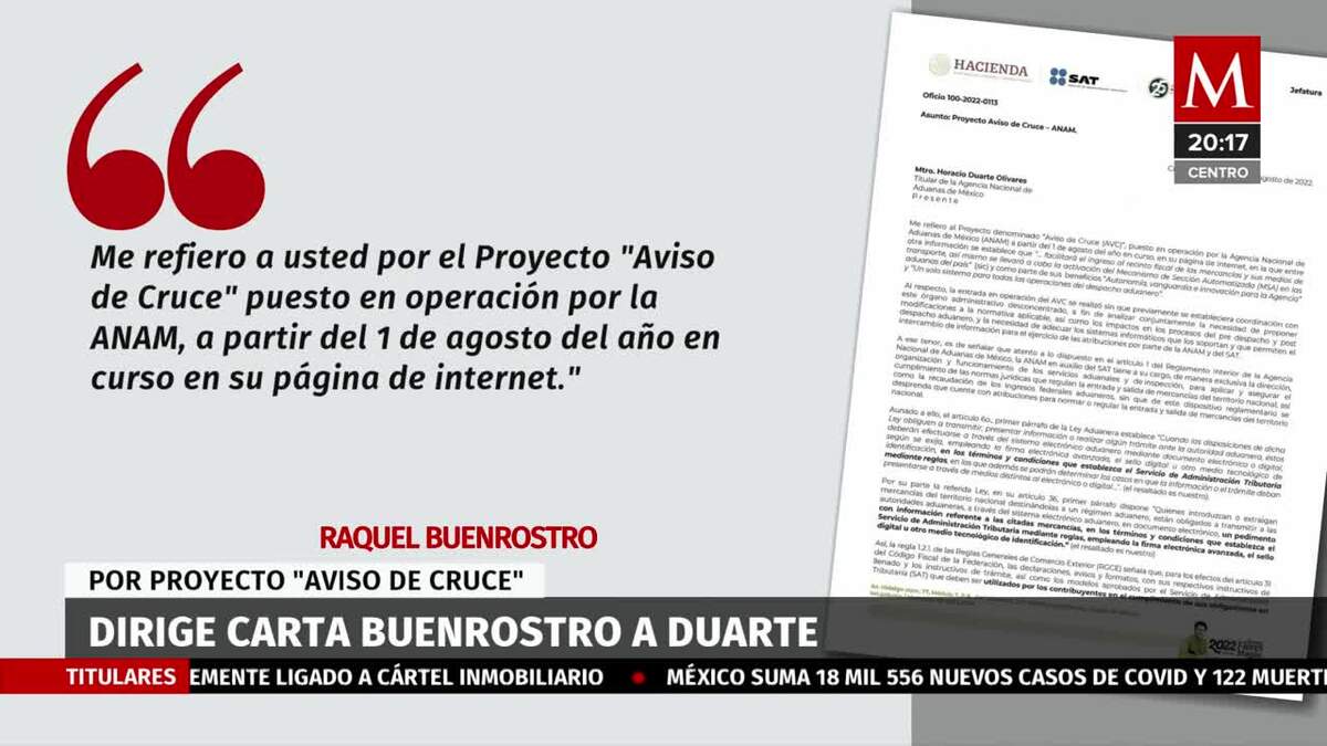 Con carta SAT pide detener proyecto 'Aviso de crice'