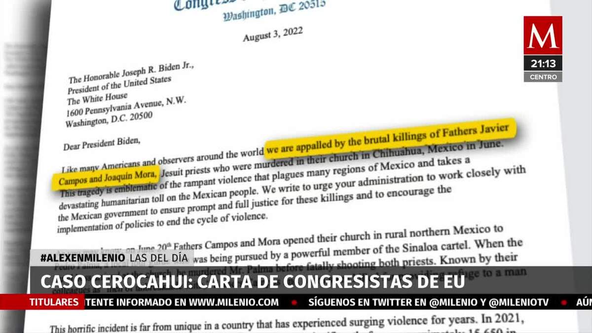 Congresistas de EU reclamar justicia por asesinato de sacerdotes jesuitas