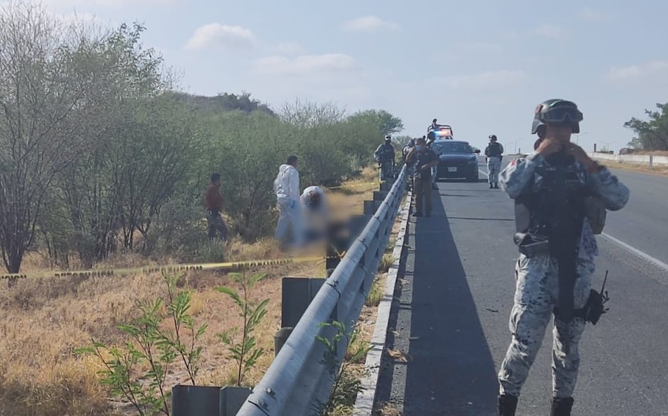 Al sitio acudieron elementos de la Guardia Nacional, así como agentes ministeriales y periciales. Foto: Especial