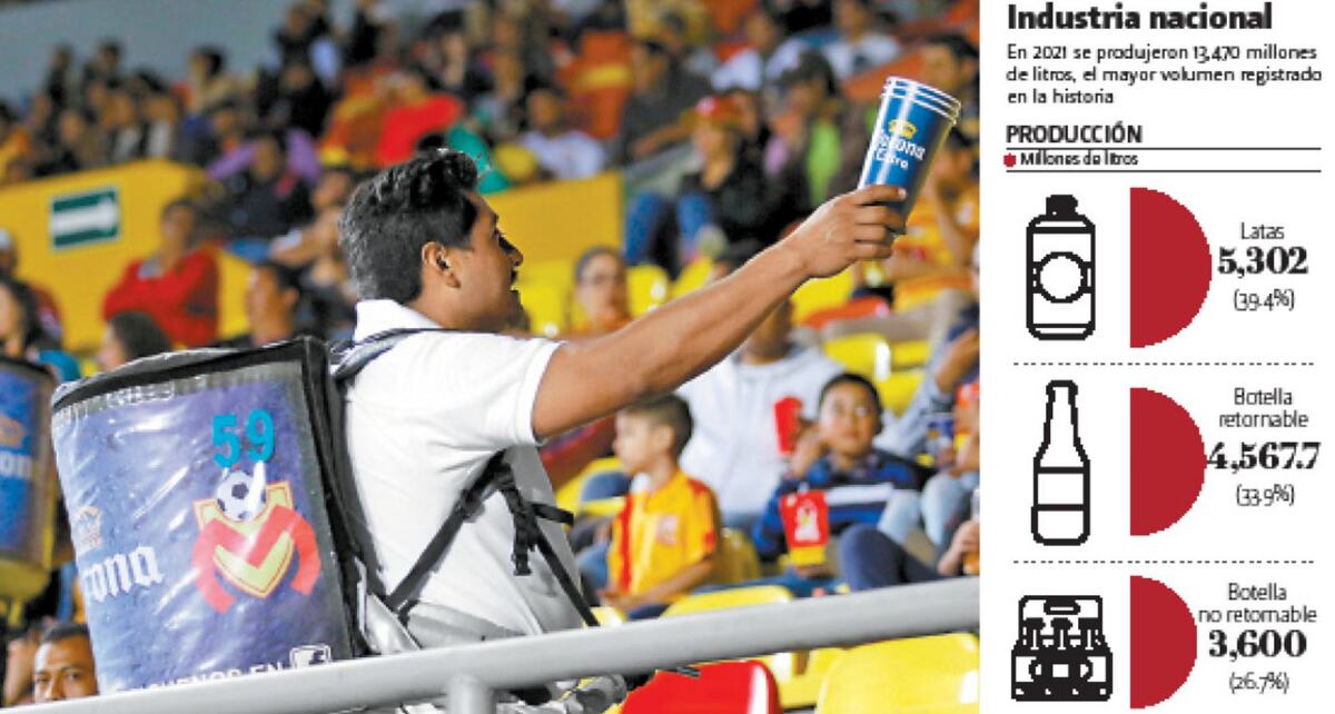 Venta de esta bebida durante un partido en Michoacán. Ismael Arroyo/Imago7