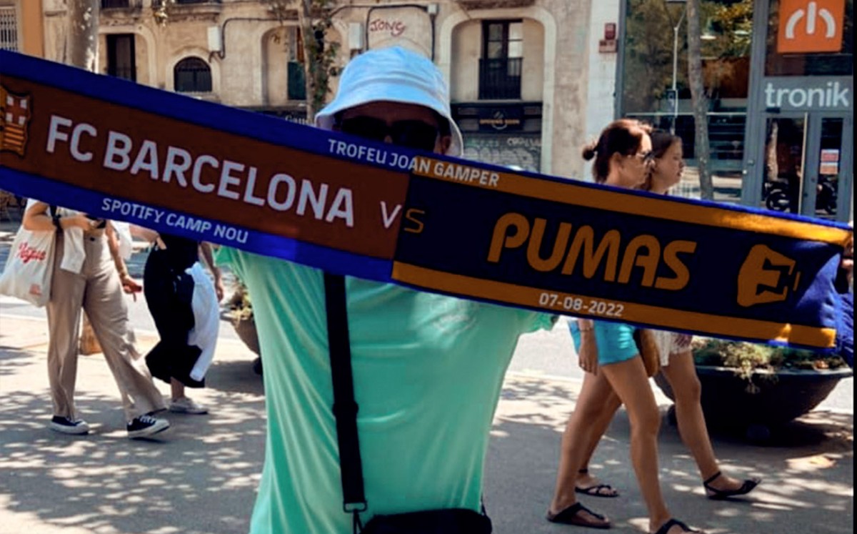 Bufanda para el Barcelona vs Pumas de Joan Gamper