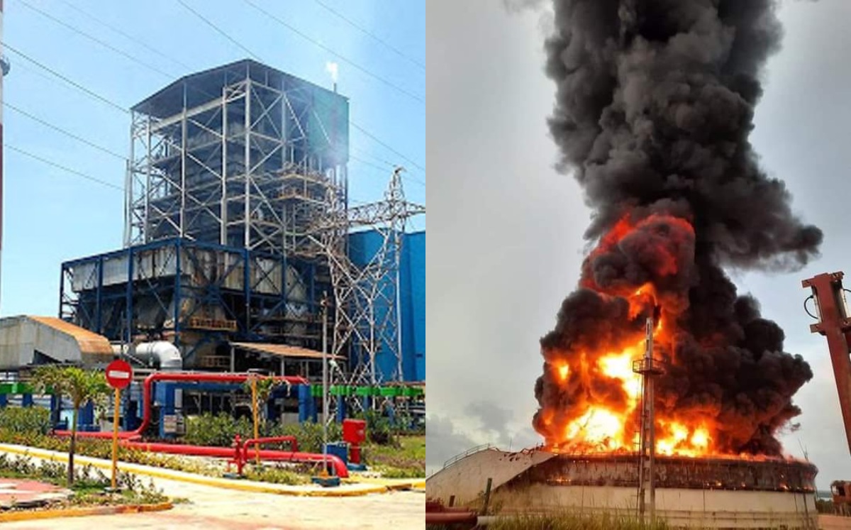 Explosiones en tanques de petróleo elevan tensión energética en Cuba |  @EnergiaMinasCub